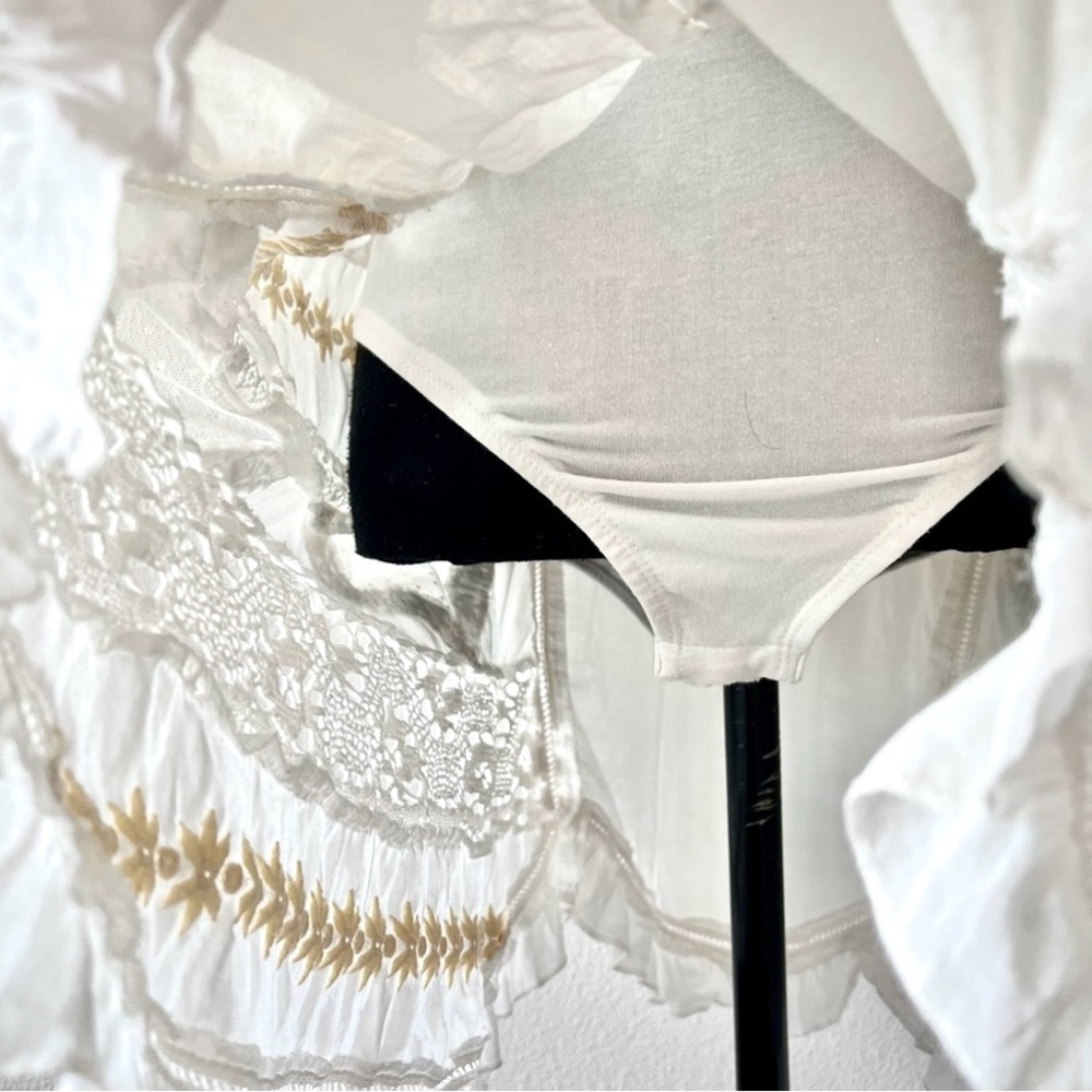 • Free People Intimately Miley Bodysuit Mini Dress in Ivory • - Picture 11 of 13